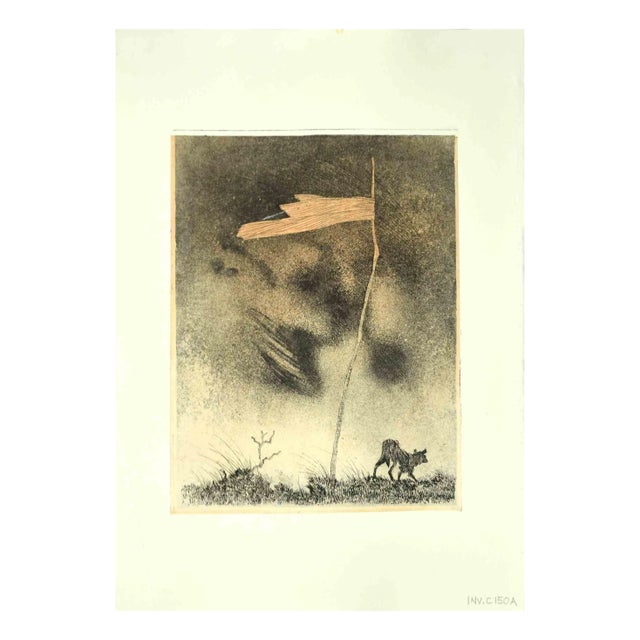 Leo Guida, The Flag, Etching, 1970s For Sale