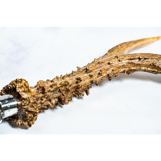 Scottish Antique Antler Sterling Silver Desk Page Turner Letter Opener Home Office Decor For Sale - Image 4 of 13
