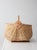 Vintage Wicker Buttocks Basket With Floral Trim For Sale - Image 9 of 17