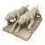 Pair of Vintage Sculpted Cast Stone Stalking Hounds For Sale