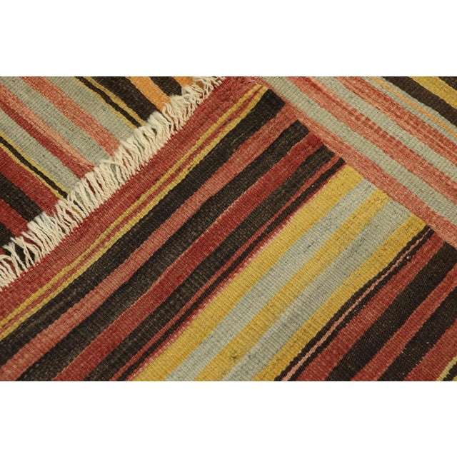 Vintage Turkish Striped Kilim Rug - 04'11 X 10'08 For Sale In Dallas - Image 6 of 10