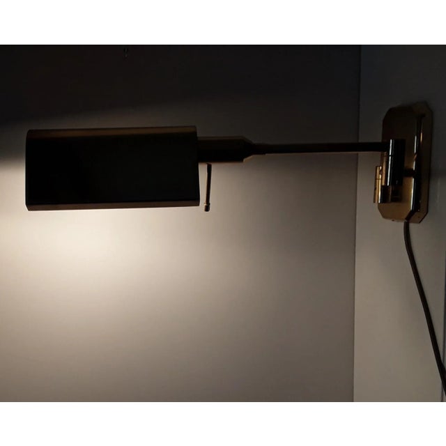 1970s Vintage Adjustable Gold Colored Sconce For Sale - Image 5 of 8