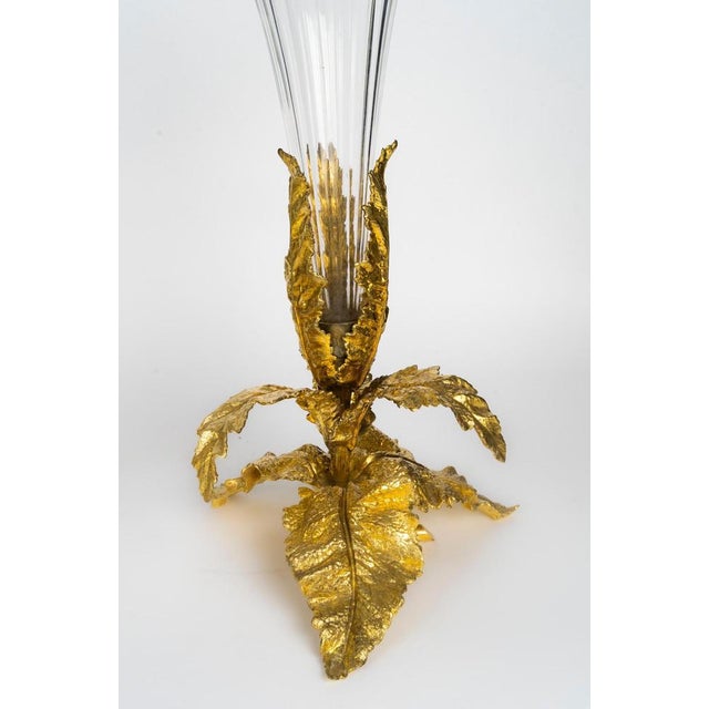 Napoleon III Crystal and Gilded Bronze Vases from Baccarat, 19th Century, Set of 2 For Sale - Image 4 of 6