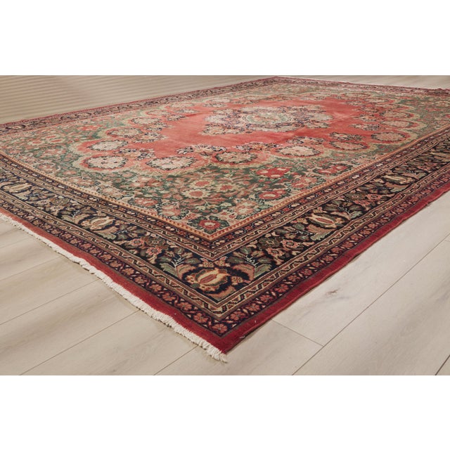 Red Antique Persian Mahal Rug, 10'11 X 14'10 For Sale - Image 8 of 10