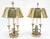 Pair of Unusual Brass Shades Brass Bases Bouillotte Table Lamps MINT! For Sale - Image 6 of 15