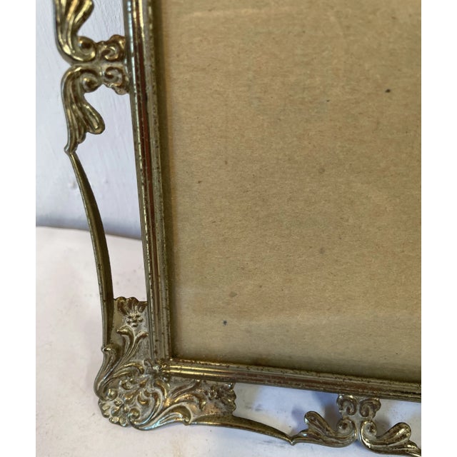 Vintage Pierced Brass Picture Frame For Sale - Image 4 of 7
