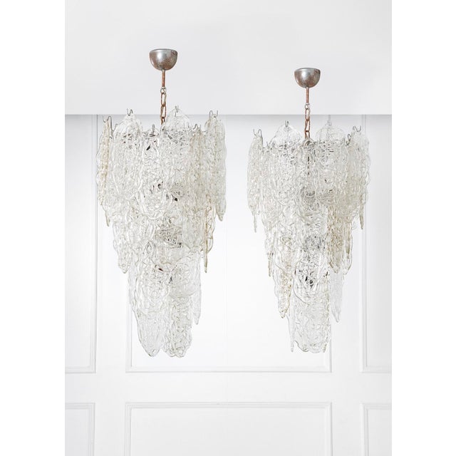 Chandeliers from Mazzega, 1970, Set of 2 For Sale - Image 9 of 9