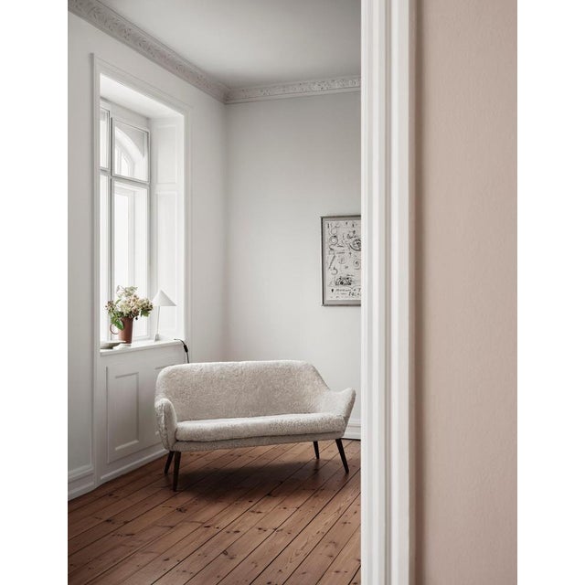 Gold Dwell Two-Seater Sofa in Sheepskin Moonlight by Warm Nordic For Sale - Image 8 of 14