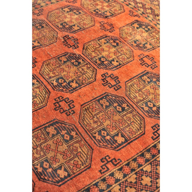 * All of our & vintage rugs are professionally cleaned prior to being listed.* Name: Unique SQUARE Ersari | Burnt Orange,...