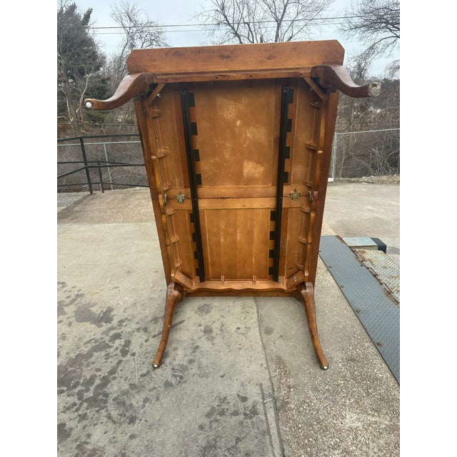 Ballard Designs 'Avignon' Dining Table 67” X 44" X 30" Extending to 103” - Solid Birch With Distressed Oak Veneer - Early 21st Century For Sale In Saint Louis - Image 6 of 7