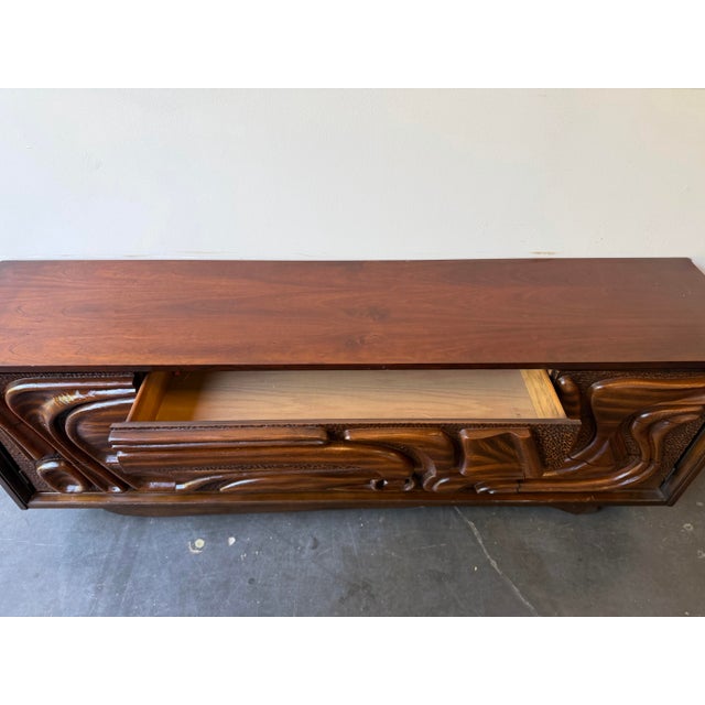 1960s Rare MCM Pulaski Contour 70 Witco Tiki Style 1960s Credenza For Sale - Image 5 of 10