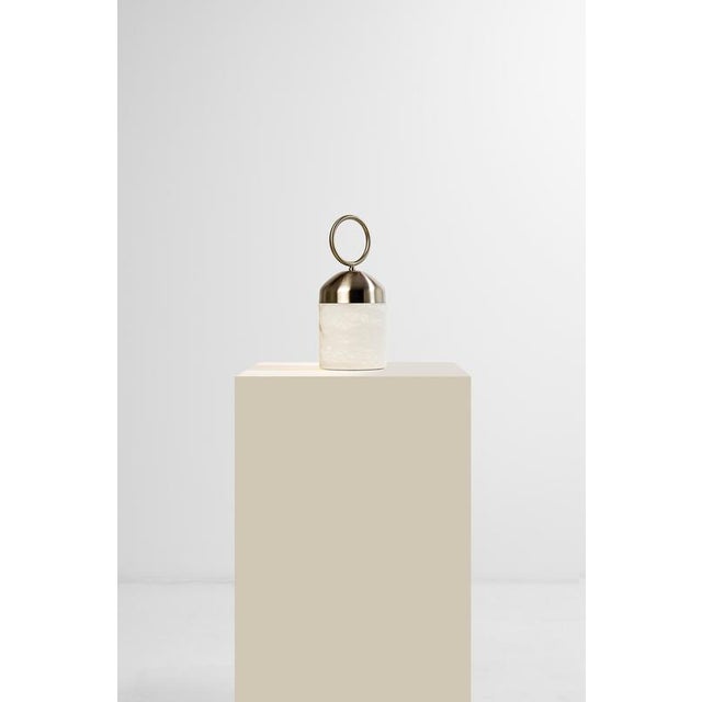 Wireless Glans Table Lamp by United Alabaster For Sale - Image 6 of 18