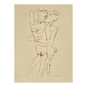 1990 Christiane Alanore Couple Lithograph