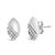 Contemporary 925 Sterling Silver 1/6 Cttw Diamond and Mirror Polish Pear Shape Stud Earrings, A Pair (I-J Color, I2-I3 Clarity) For Sale - Image 3 of 5