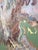 This is an 1980s abstract painting titled "Rusty Pelican “ signed by June Hendrickson. Vintage oil on canvas painting from...