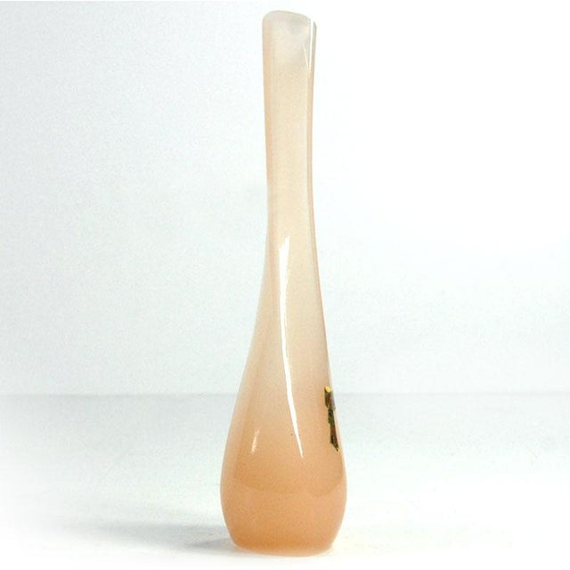 Beige Italian Opalina Fiorentina Glass Vase, 1950s For Sale - Image 8 of 11