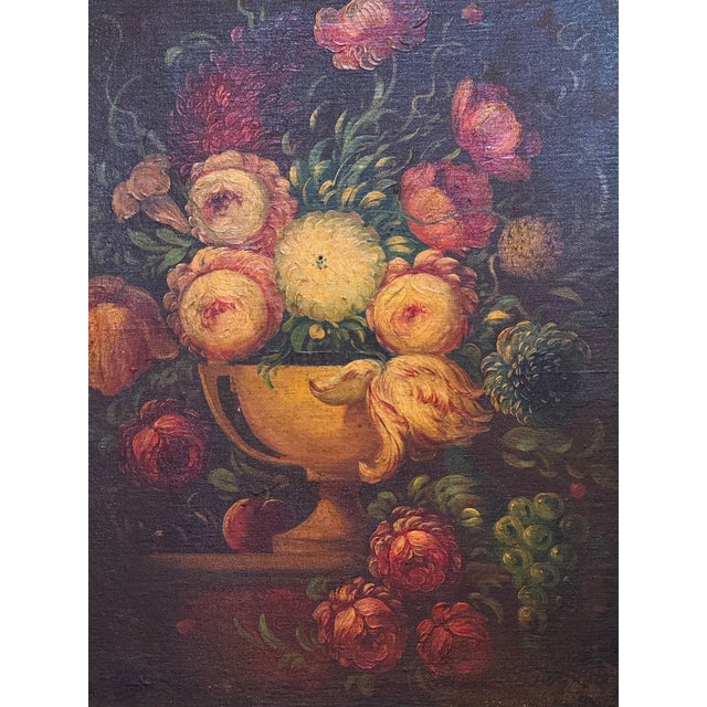 Paint 1920s Dutch Still Life, Oil on Board For Sale - Image 7 of 7
