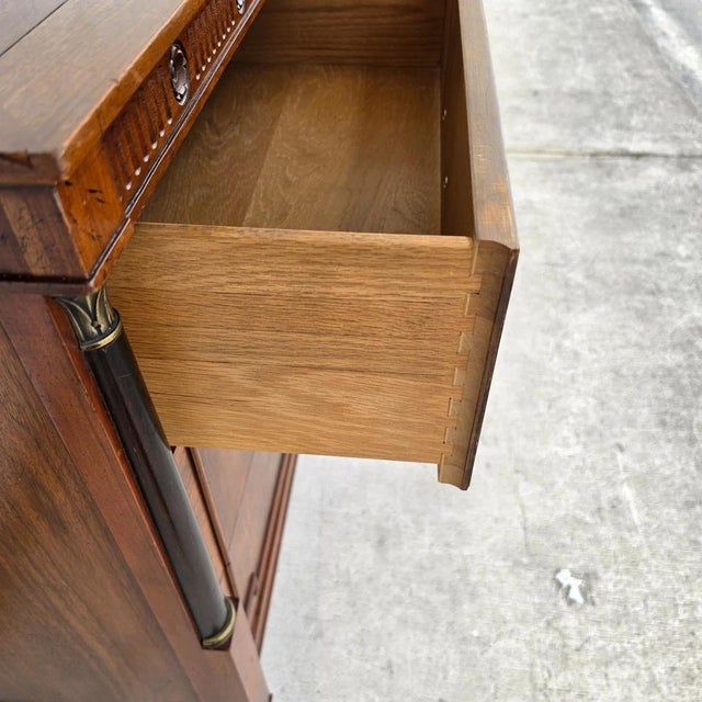 Vintage Baker French Empire Directoire Walnut Lowboy Dresser 1960s For Sale - Image 15 of 18