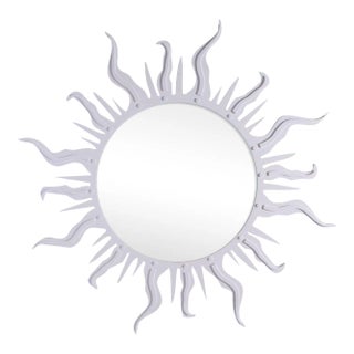 Fleur Home Carnival Flambeau Circle Mirror in Spring Iris, 36x36 For Sale