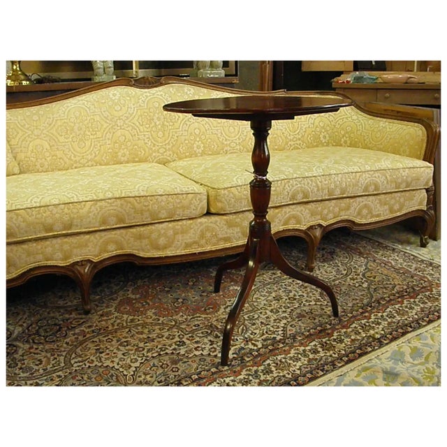 18th Century Mahogany American Tilt Top Tea Table or Candle Stand For Sale - Image 10 of 16