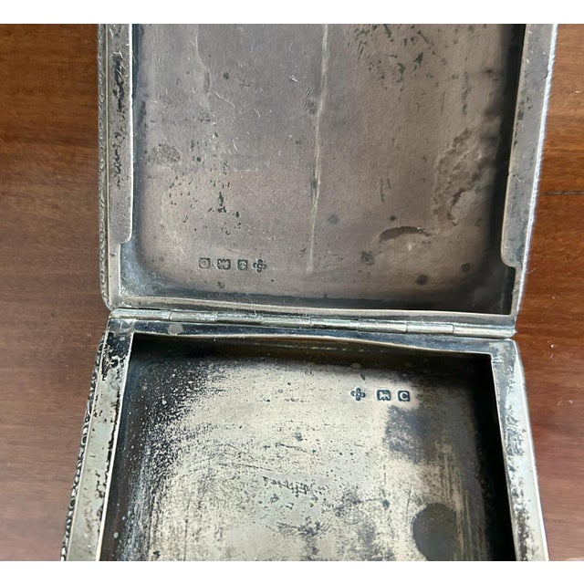 Art Deco Silver Table Clock from William Base & Sons, Birmingham, 1927 For Sale - Image 12 of 18