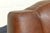 Mid-Century Modern Vintage 1970s Brown Leather Sofa With Sculptural Wood Frame, Attached Cushions & Postmodern Modernist Design For Sale - Image 3 of 18