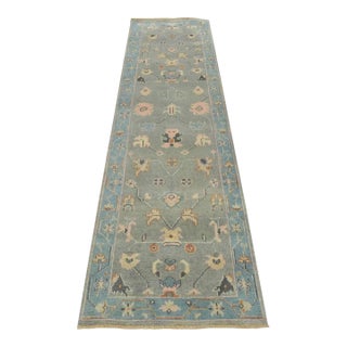 Anatolia Runner 2'10'' X 9'10'' Gray Wool Traditional Hand-Knotted Oriental Rug For Sale