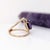 Metal Amethyst Split Shank Ring with Natural Diamond Accents in Solid 14k Yellow Gold For Sale - Image 7 of 9