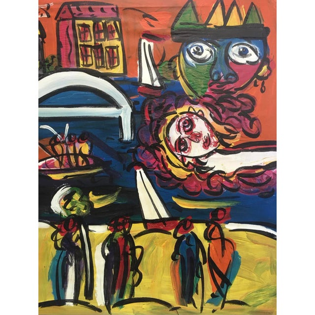 Abstract Large Abstract Painting, Peter Keil, 1995 For Sale - Image 3 of 7