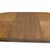 A 1960s Drexel Esperanto oval extension dining table with a warm walnut-veneer top, a four-part chevron grain composition...