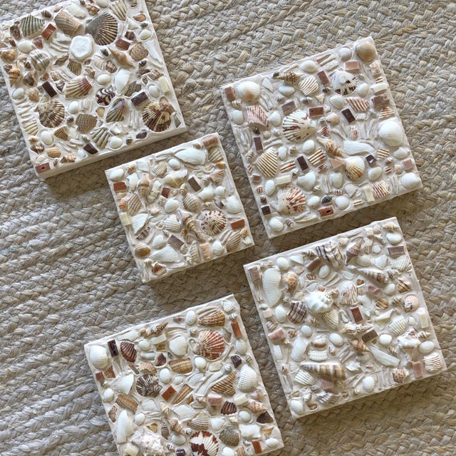 Contemporary "Amber Is the Color of Your Energy" Shell Artwork For Sale - Image 3 of 3