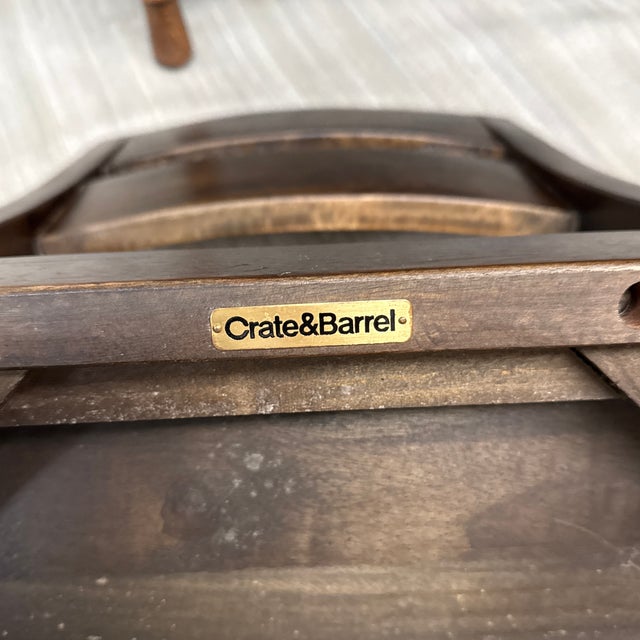 Crate & Barrel Crate & Barrel Basque Bar Stools, Pair For Sale - Image 4 of 12