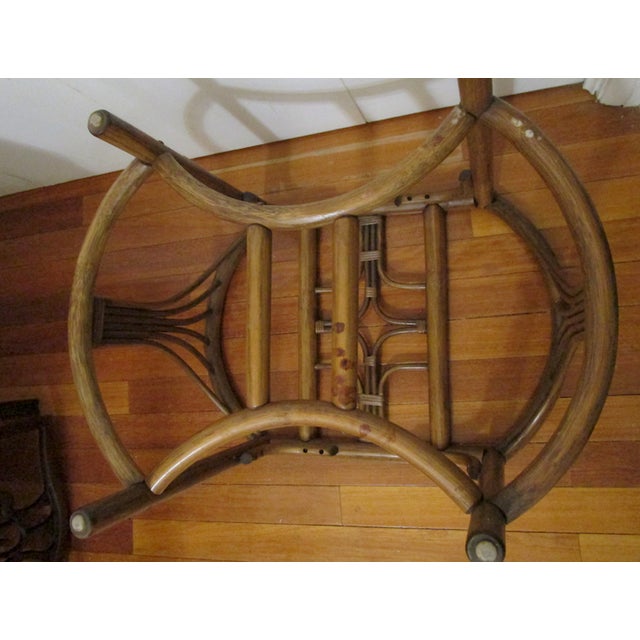 Coffee 1960s Mid Century Modern Bamboo Side or Coffee Table With Glass Top For Sale - Image 8 of 10