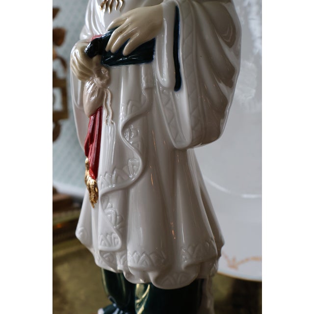 Vintage Holland Mold Chinoiserie Emperor Figurine, Signed Mozelle For Sale - Image 9 of 17