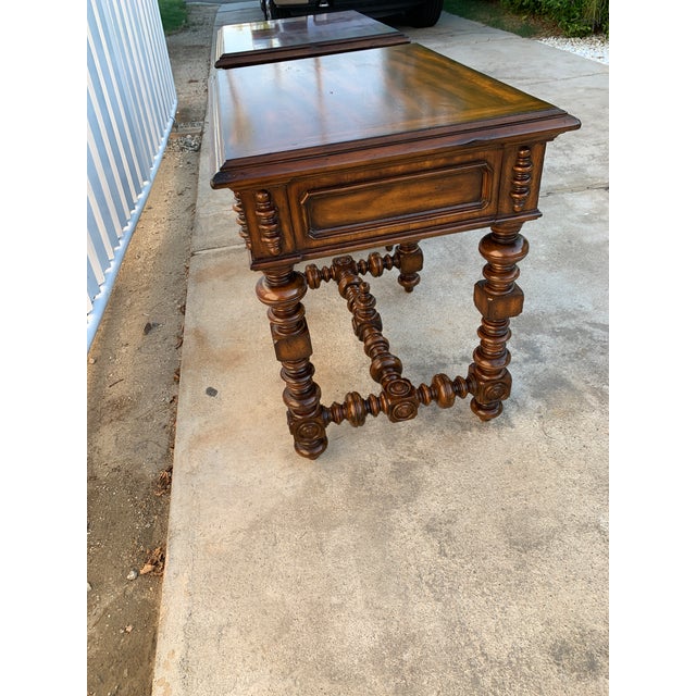 1980s Maitland Smith Rustic European Style Joint Side Tables a Pair For Sale - Image 5 of 12