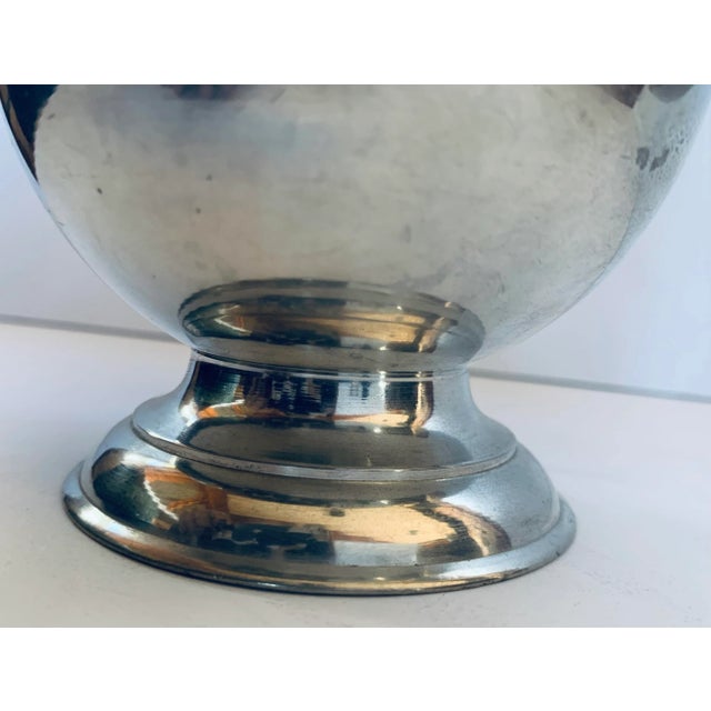 Vintage Swiss Guggisberg Lugano Acorn Pewter Pitcher/Jug/Tankard With Handmade Chain Handle on Fish Loops For Sale In San Antonio - Image 6 of 12