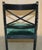 Vintage English Regency Green Velvet Dining Chairs, Set of 4 For Sale - Image 17 of 18