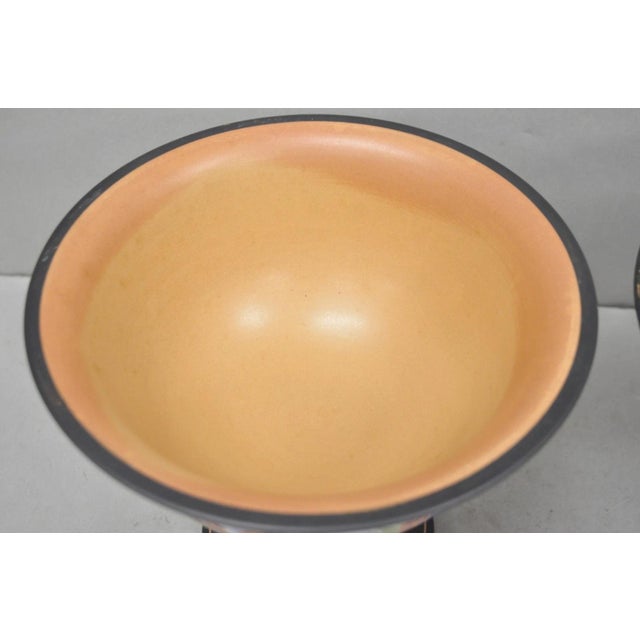 Gray Late 20th Century Ceramiche Florentine Italian Neoclassicall Terracotta Pottery Compote Dish, Pair For Sale - Image 8 of 16