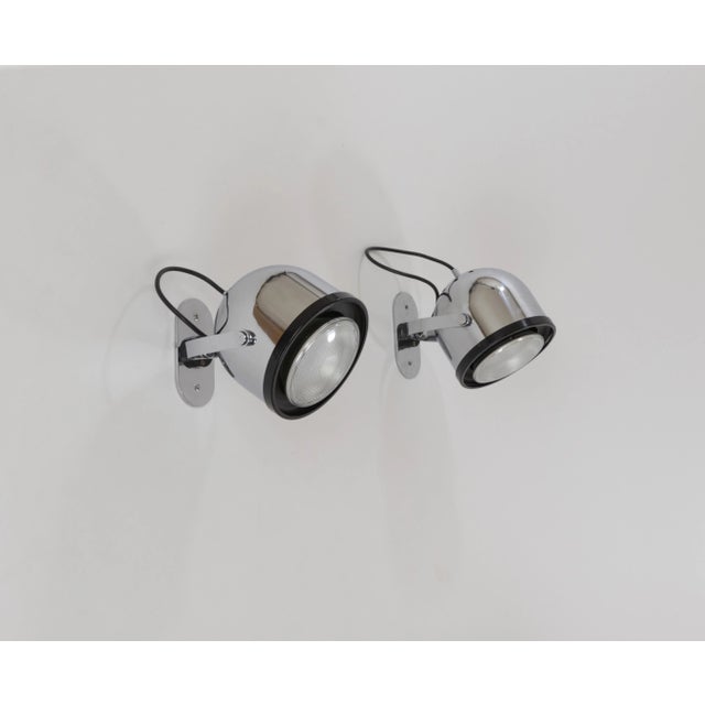 Wall Lamps by Gae Aulenti and Livio Castiglioni for Stilnovo, 1970s, Set of 2 For Sale - Image 6 of 8