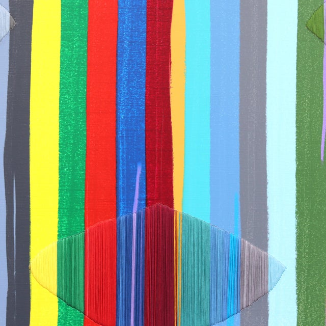 Fils I Colors DCXCIV - Large Colorful Abstract Contemporary Art on Canvas Original Artwork by Raul De La Torre For Sale - Image 4 of 9