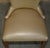 English Elm Hall Chairs with Damask Upholstery, Set of 2 For Sale - Image 14 of 18