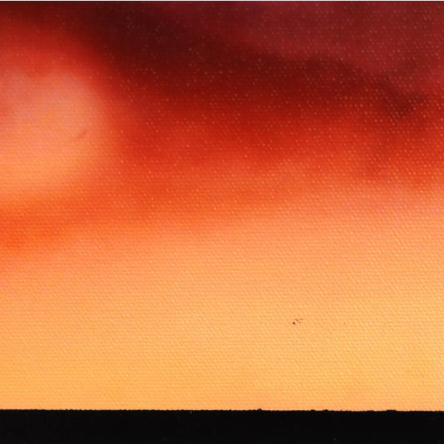 Purple Sunset Landscape Palm Tree Artwork by Pete Kasprzak "Hermosa Single Palm" For Sale In Los Angeles - Image 6 of 10