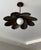 Handmade Black Antique Brass Finish Pendant Light, Floral Metal Ceiling Light, Milk Glass Globe, Vintage Home Decor For Sale - Image 6 of 13