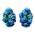 Mid-Century Inarco Blue Mood Indigo Majolica Fruit Topiary Salt & Pepper Shaker Set For Sale