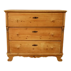 19th Century Antique Pine Large Chest of Drawers