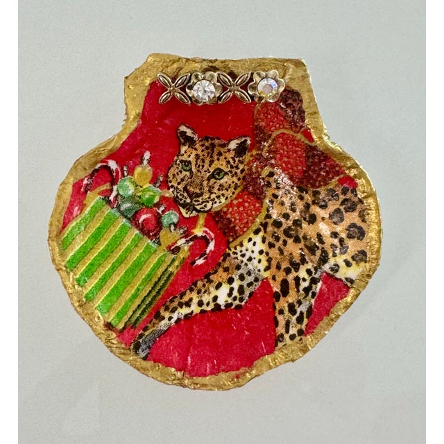 2020s Handcrafted Holiday Leopard Shell Dishes - Set of 4. For Sale - Image 5 of 6