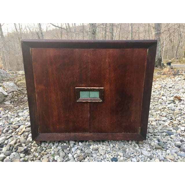50's Marble Top Bar Cabinet | Chairish