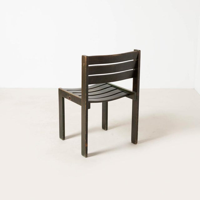 Stackable Dining Chair in Green Stained Wood from Wilkhahn, Germany, 1970s For Sale - Image 6 of 11