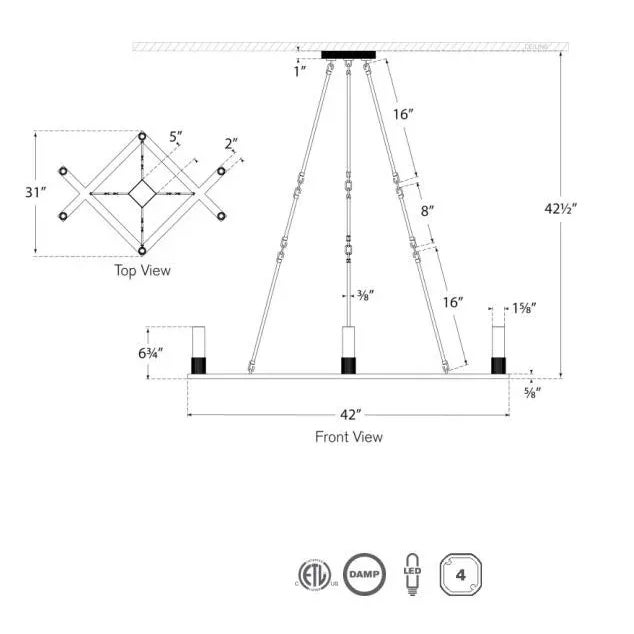 Modern Ray Booth for Visual Comfort Signature Beza Extra Large Chandelier in Polished Nickel with Clear Glass For Sale - Image 3 of 3