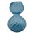 Mid 20th Century Venetian Murano Attributed, Glass Aqua Cyan Double Gourd Vase For Sale